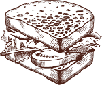 Illustration belegtes Brot.