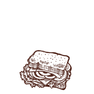 Illustration von einem Sandwich.